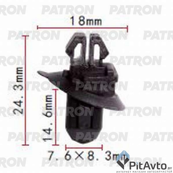PATRON P37-0645 Клипса пластмассовая