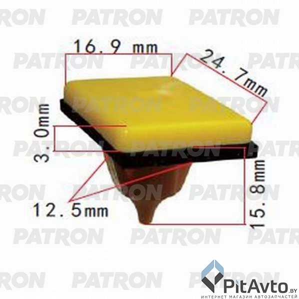 PATRON P37-0674 Клипса пластмассовая