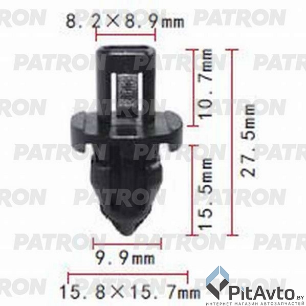 PATRON P37-0710 Клипса пластмассовая