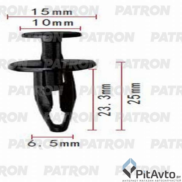 PATRON P37-0762 Клипса пластмассовая