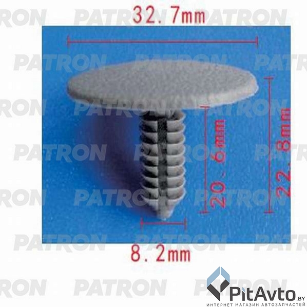 PATRON P37-0764 Клипса пластмассовая