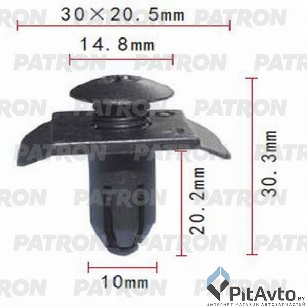 PATRON P37-0792 Клипса пластмассовая