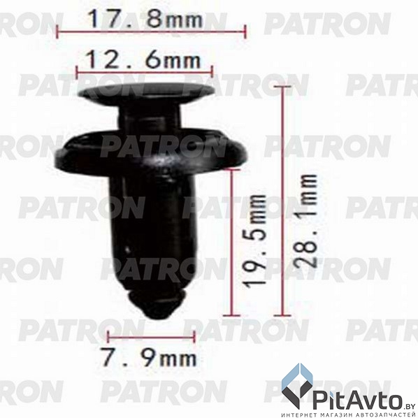 PATRON P37-0904 Клипса пластмассовая