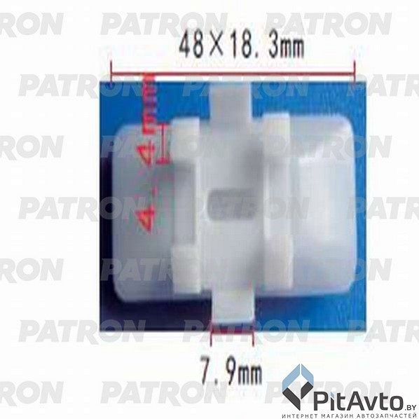PATRON P37-0928 Клипса пластмассовая