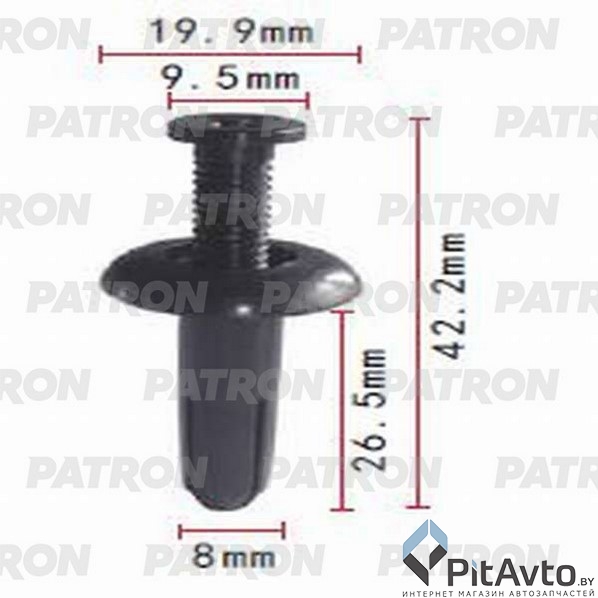 PATRON P37-0932 Клипса пластмассовая