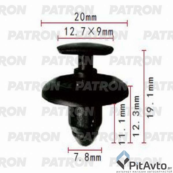PATRON P37-0967 Клипса пластмассовая