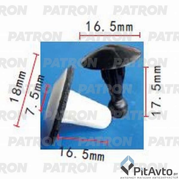 PATRON P37-0985 Клипса пластмассовая