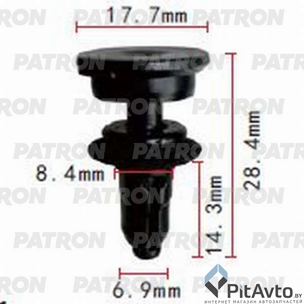 PATRON P37-1000 Клипса пластмассовая