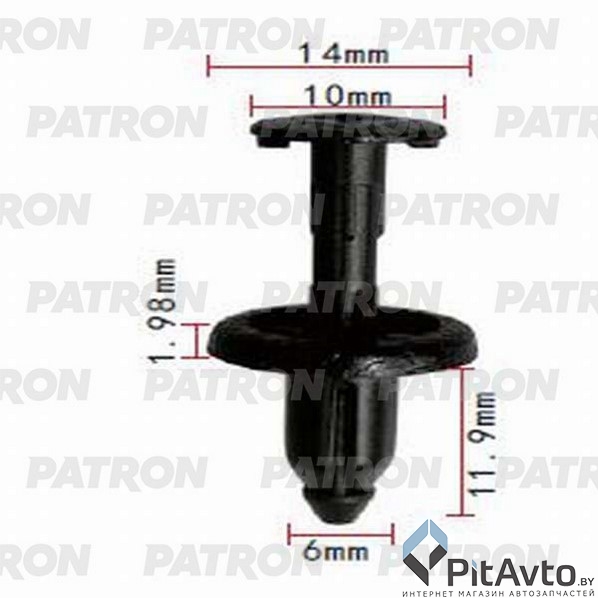 PATRON P37-1019 Клипса пластмассовая