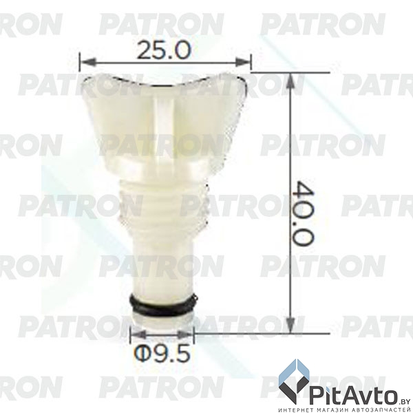 PATRON P37-1055 Клипса пластмассовая