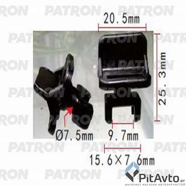 PATRON P37-1161 Клипса пластмассовая