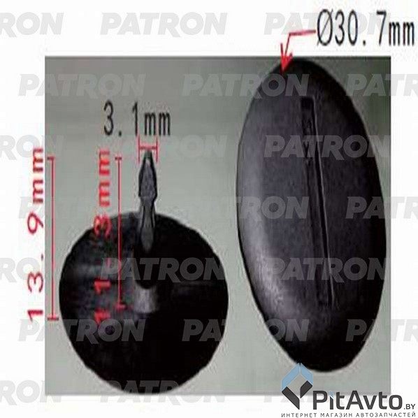 PATRON P37-1204 Клипса пластмассовая