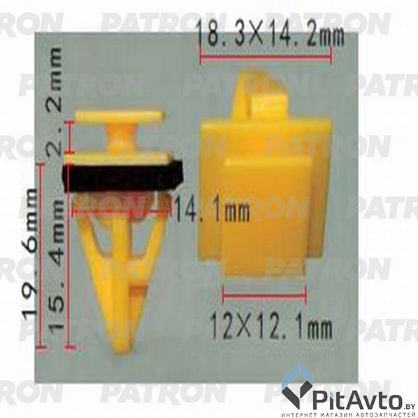PATRON P37-1306 Клипса пластмассовая