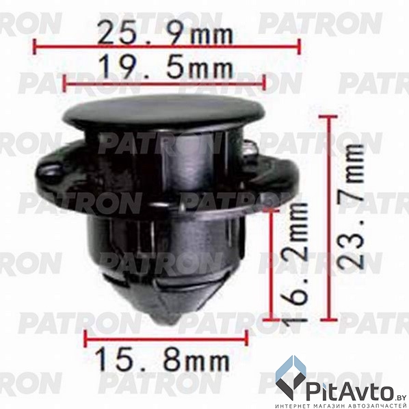 PATRON P37-1415 Клипса пластмассовая