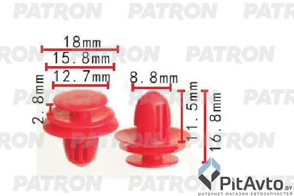PATRON P37-1507 Клипса пластмассовая