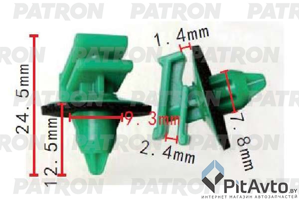 PATRON P37-1681 Клипса пластмассовая
