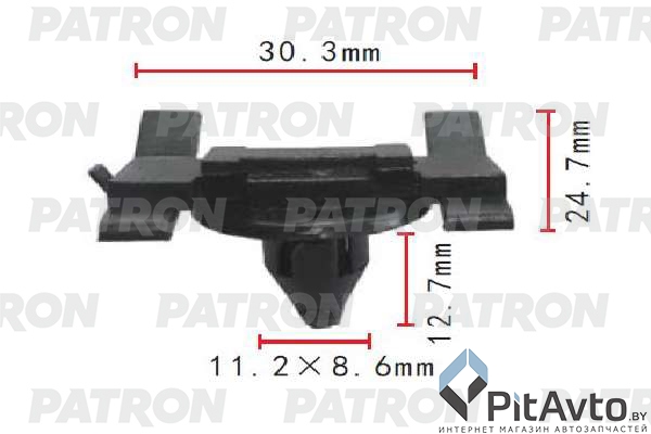 PATRON P37-1747 Клипса пластмассовая