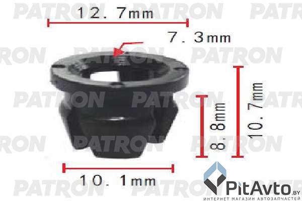 PATRON P37-1751 Клипса пластмассовая