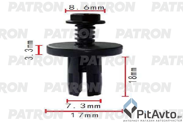 PATRON P37-1757 Клипса пластмассовая