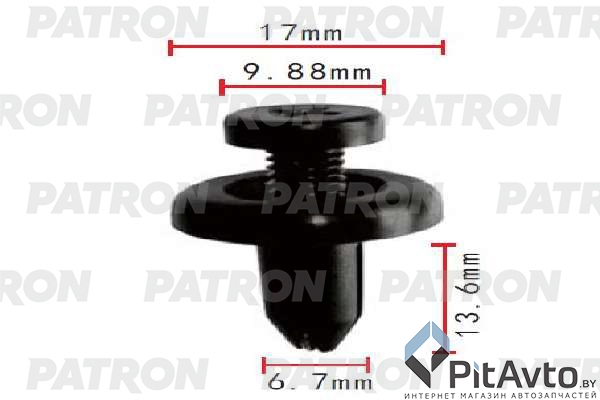 PATRON P37-1787 Клипса пластмассовая