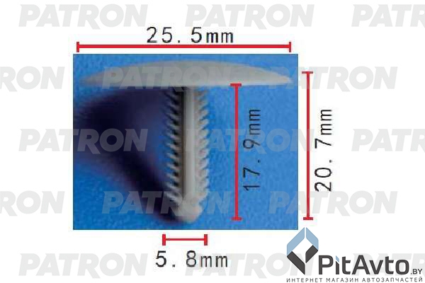 PATRON P37-1835 Клипса пластмассовая