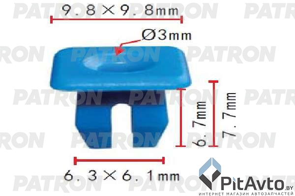 PATRON P37-1843 Клипса пластмассовая