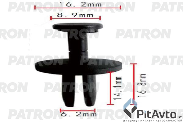PATRON P37-1850 Клипса пластмассовая