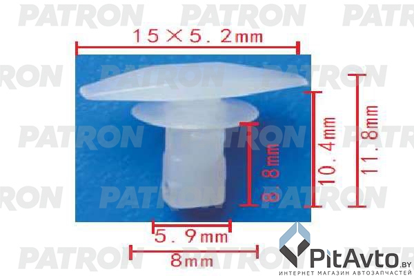 PATRON P37-1872 Клипса пластмассовая