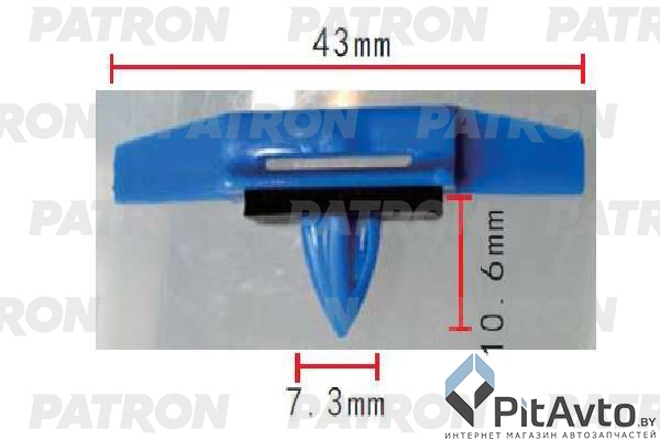PATRON P37-1875 Клипса пластмассовая
