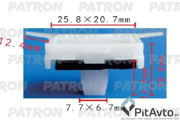 PATRON P37-1898 Клипса пластмассовая