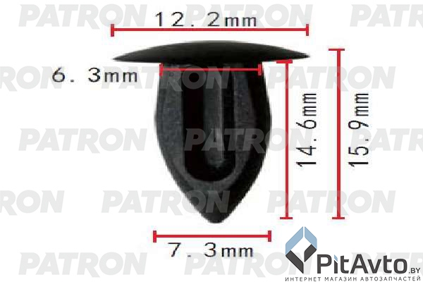 PATRON P37-1917 Клипса пластмассовая