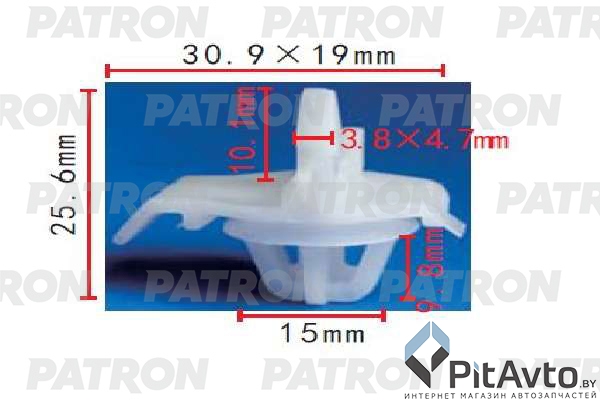 PATRON P37-1923 Клипса пластмассовая