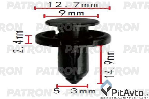 PATRON P37-1934 Клипса пластмассовая