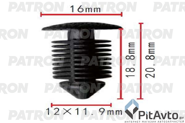 PATRON P37-1968 Клипса пластмассовая