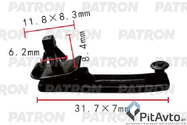 PATRON P37-1980 Клипса пластмассовая