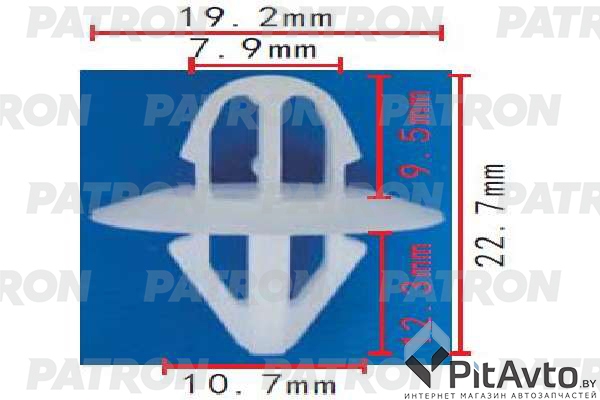 PATRON P37-1989 Клипса пластмассовая