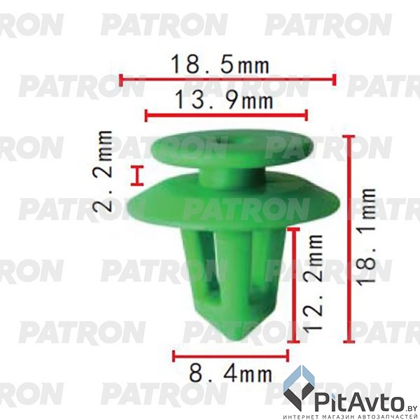 PATRON P37-2084 Клипса пластмассовая