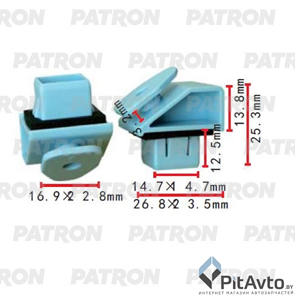 PATRON P37-2286 Клипса пластмассовая