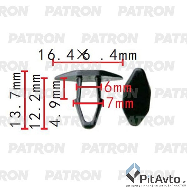 PATRON P37-2298 Клипса пластмассовая Honda