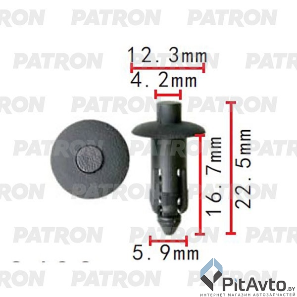 PATRON P37-2300 Клипса пластмассовая GM