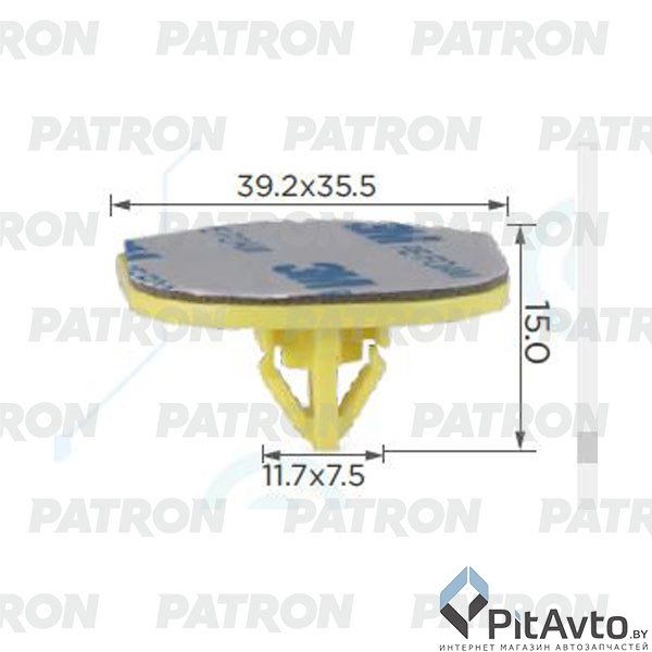 PATRON P37-2338 Клипса пластмассовая