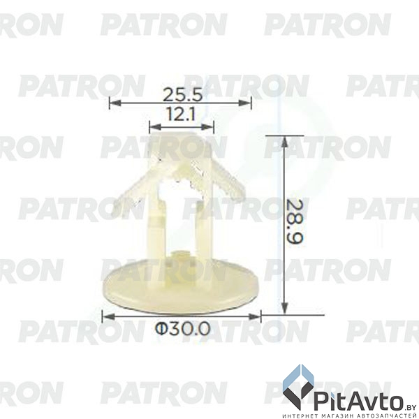 PATRON P37-2339 Клипса пластмассовая