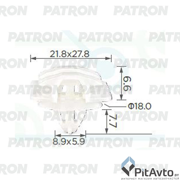 PATRON P37-2342 Клипса пластмассовая