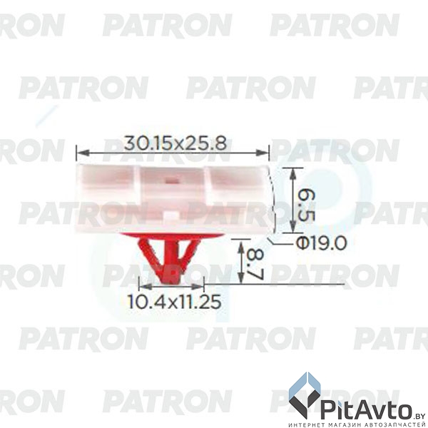 PATRON P37-2344 Клипса пластмассовая
