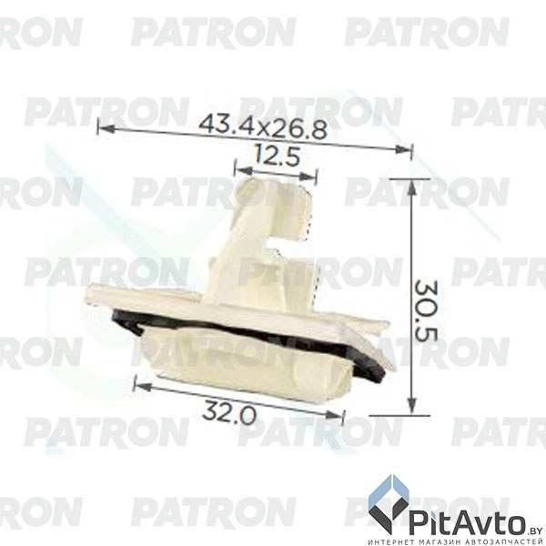 PATRON P37-2353 Клипса пластмассовая