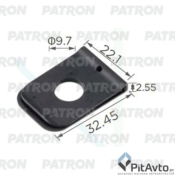 PATRON P37-2354 Клипса пластмассовая