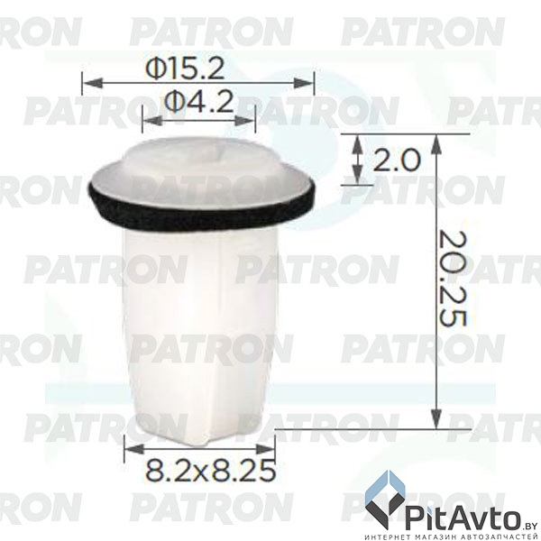 PATRON P37-2361 Клипса пластмассовая