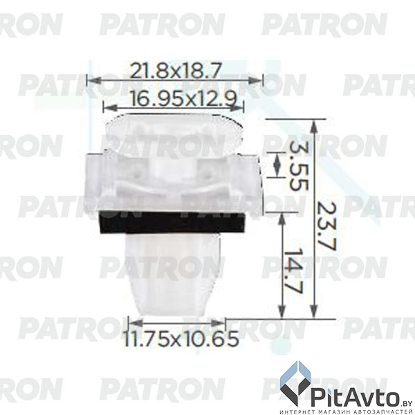 PATRON P37-2369 Клипса пластмассовая