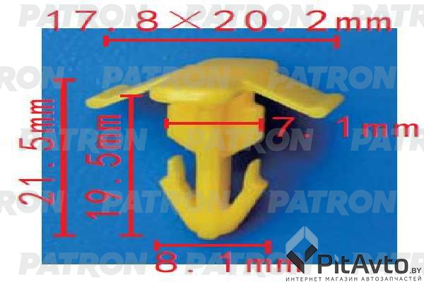 PATRON P37-1908 Клипса пластмассовая