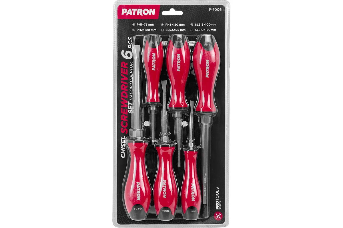 Набор отверток PATRON 6пр